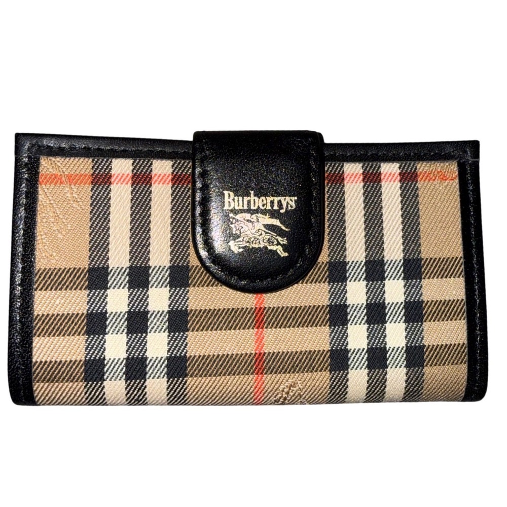 Burberrys Key Holder OS Tan Nova Check Leather Vintage Prorsum Knight Luxury Box